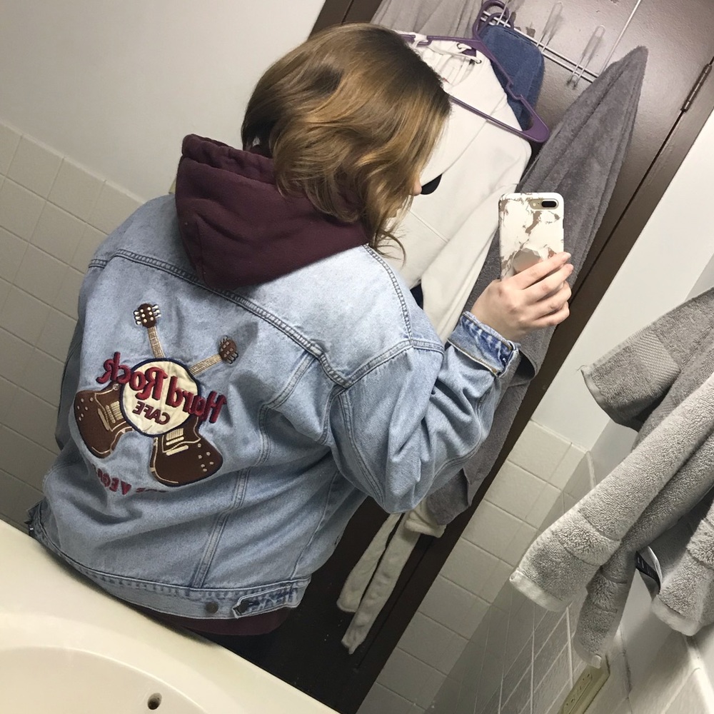 VINTAGE Hard Rock Cafe Las Vegas Denim Jacket